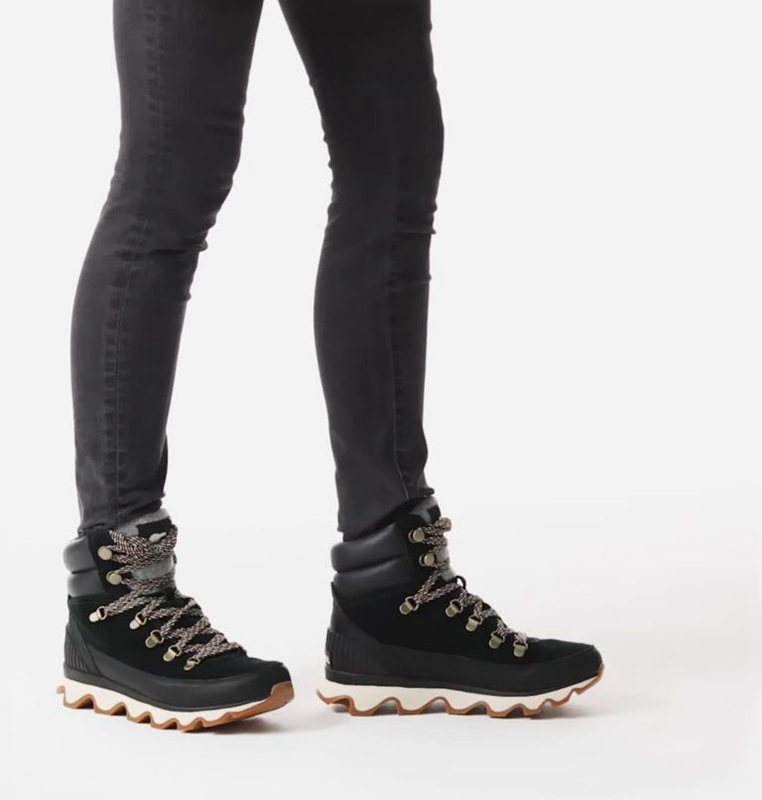 Womens Lace-Up Boots Black - Sorel Kinetic™ Conquest Low - 865021-CWE